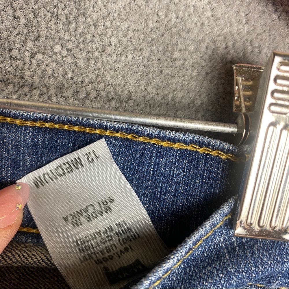 Levi’s 529 Curvy Boot Cut Jeans Denim Blue Women’s Size 12 Medium - Picture 5 of 9